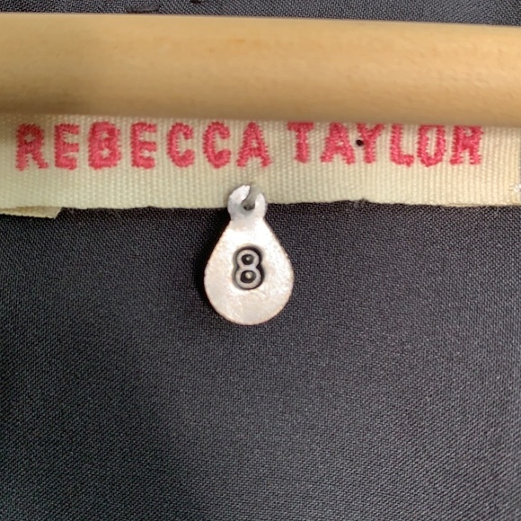 Rebecca Taylor Cap Sleeve Bow Ruffle Preppy Dress 8 - Picture 7 of 9